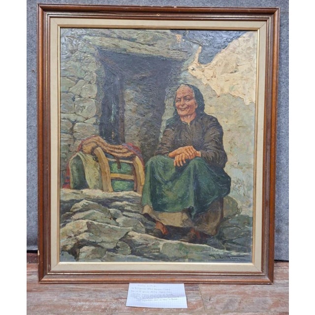 After Giulio Vittini, A Woman, 1890s-1910s, Oil on Canvas For Sale - Image 6 of 12