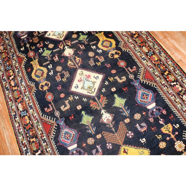 19th Century Tribal Shiraz Gallery Rug, 4'11'' X 11'8'' For Sale In New York - Image 6 of 13