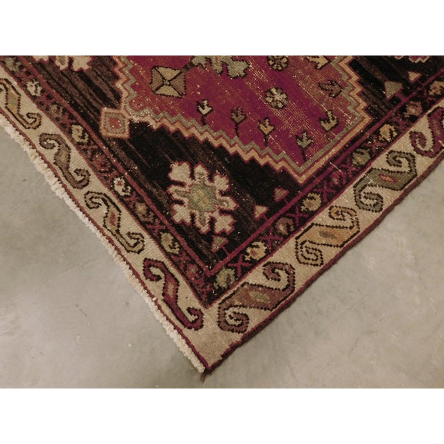 Textile 1940s Hand Made Persian Rummer. 3'x 9'6" For Sale - Image 7 of 13
