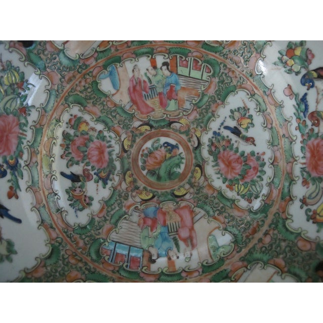 Chinese Export Porcelain Famille Rose Medallion 11" Punch Serving Bowl For Sale - Image 10 of 16
