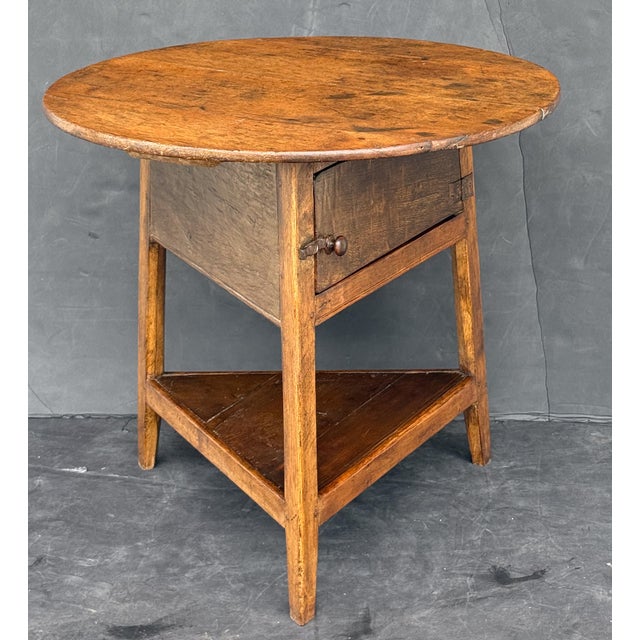 Large English Cricket Table of Patinated Oak From the Georgian Era For Sale - Image 13 of 16