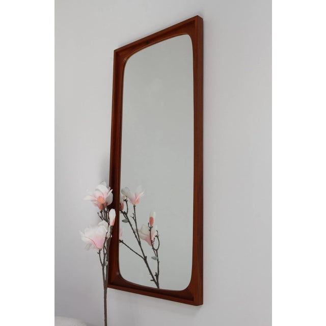 Large Mid-Century Modern Danish Teak Mirror, 1960s For Sale - Image 15 of 18