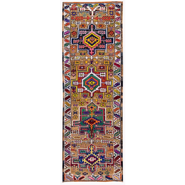 Mid-20th Century Vintage Turkish Wool Runner Rug For Sale - Image 13 of 13