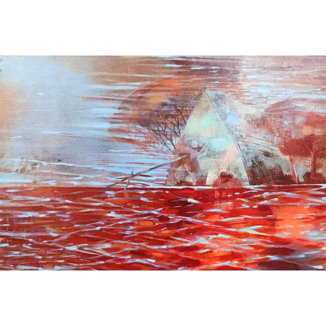 Author: Antra Ivdra - Island of the previous day 80 x 120 cm, oil on canvas, 2022