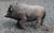 Mid-20th century cast stone razorback boar garden figure, English. Wonderfully cast & modelled. Very heavy. A good deal of...