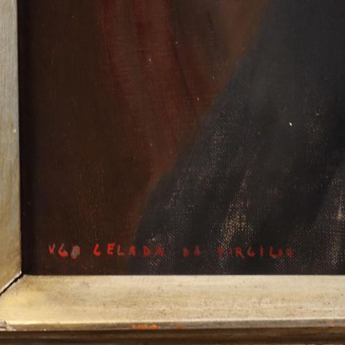Ugo Celada da Virgilio, Portrait, Oil on Canvas For Sale - Image 7 of 11