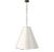 Thomas O'Brien for Visual Comfort Signature Goodman Large Hanging Lamp in Bronze & Hand-Rubbed Antique Brass with Antique White Shade For Sale