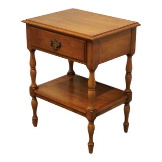 Hartford House Solid Hard Rock Maple Colonial Early American 21" Tiered Nightstand 360-13 For Sale