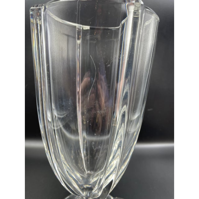 Late 20th Century Late 20th Century Signed Miller Rogaska Pedestal Vase For Sale - Image 5 of 13