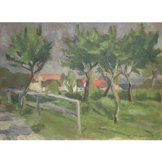 Maurice Sarkissoff, Paysage de Campagne, 1928, Oil on Canvas, Framed For Sale