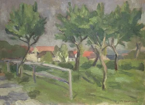 Maurice Sarkissoff, Paysage de Campagne, 1928, Oil on Canvas, Framed