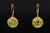 Metal The Eucla: Peridot Dangle Disco Earrings in Yellow Gold, 2 Pieces For Sale - Image 7 of 8
