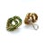 Modern late 20th Century 18k Yellow Gold Enamel Knot Earrings, A Pair For Sale - Image 3 of 3
