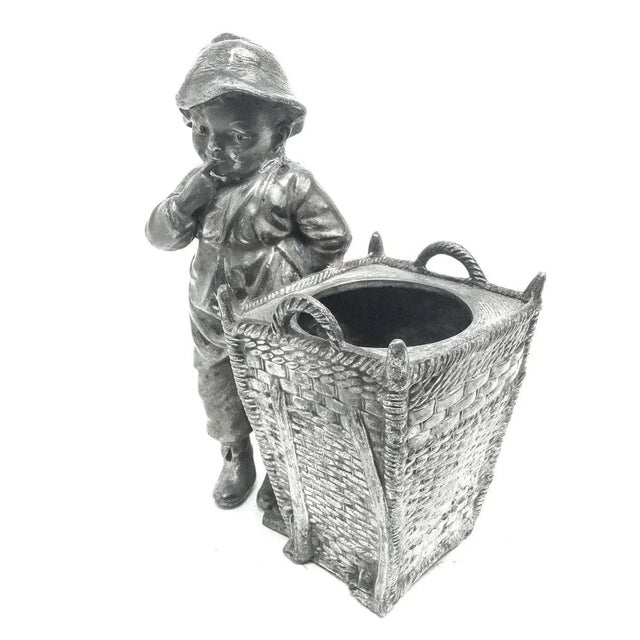 Metal Early 20th Century Art Nouveau Figural Bowl, Poland, 1890s For Sale - Image 7 of 7