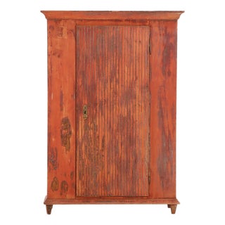 Swedish Provincial Painted Armoire / Cupboard, Late 19th C. For Sale