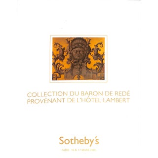 Collection Du Baron De Rede Provenant De l'Hotel Lambert 2005 Sotheby's Paris For Sale