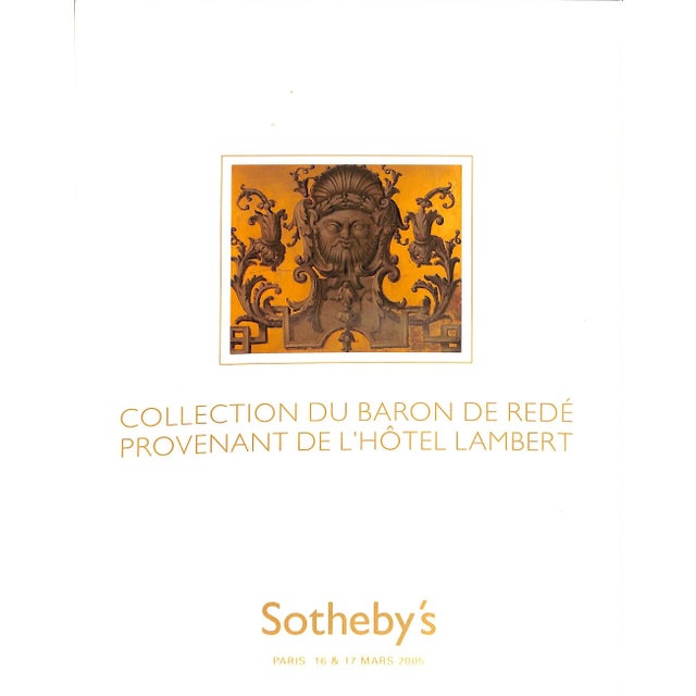 Collection Du Baron De Rede Provenant De l'Hotel Lambert 2005 Sotheby's Paris For Sale