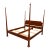 Henkel-Harris King Size Wild Black Cherry Pencil Four-Poster Bed Frame For Sale