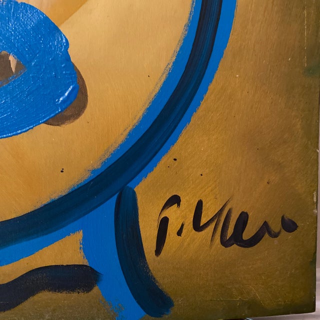 Peter Keil Original Peter Keil Abstract Painting on Canvas For Sale - Image 4 of 5