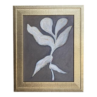 Modern Minimalist Floral Painting – Original Acrylic Paint by Tatiana Duperault For Sale