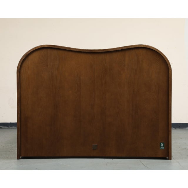Camel Brown Upholstered Queen Bed Frame With Storage Drawer For Sale - Image 9 of 15