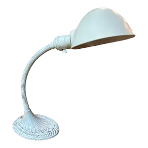 Early 20th Century Cast Iron Gooseneck Desk Table Lamp by Eagle