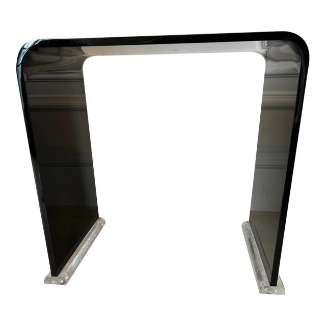 Vintage 1980’s Black Acrylic Stool /Bench For Sale