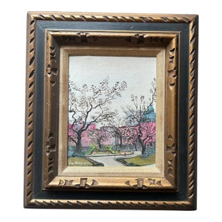 Vintage 1970’s Philadelphia Cityscape Oil Painting on Canvas For Sale