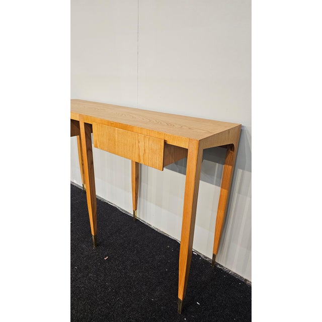 Mid-Century Modern Console Table in Ash Wood by Gio Ponti for Giordano Chiesa, 1950s For Sale - Image 3 of 12