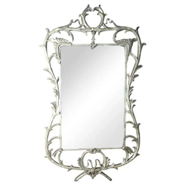 Mid 20th Century Monumental Silver Overlay Mirror For Sale - Image 5 of 5