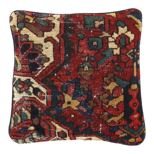 Pasargad Vintage Hand Knotted Farahan Rug Pillow For Sale