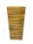 Vintage Tall Modernist Striped Bamboo Veneer Vase For Sale - Image 10 of 14