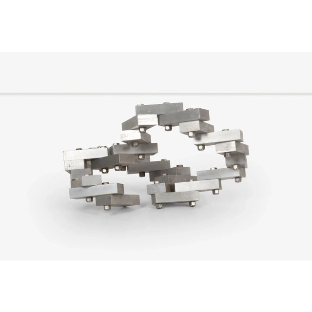Larry Mohr Sculpture Bars XXVI: Adjustable Solid aluminum bars connected by bolts. Signed, titled, dated, and numbered to...
