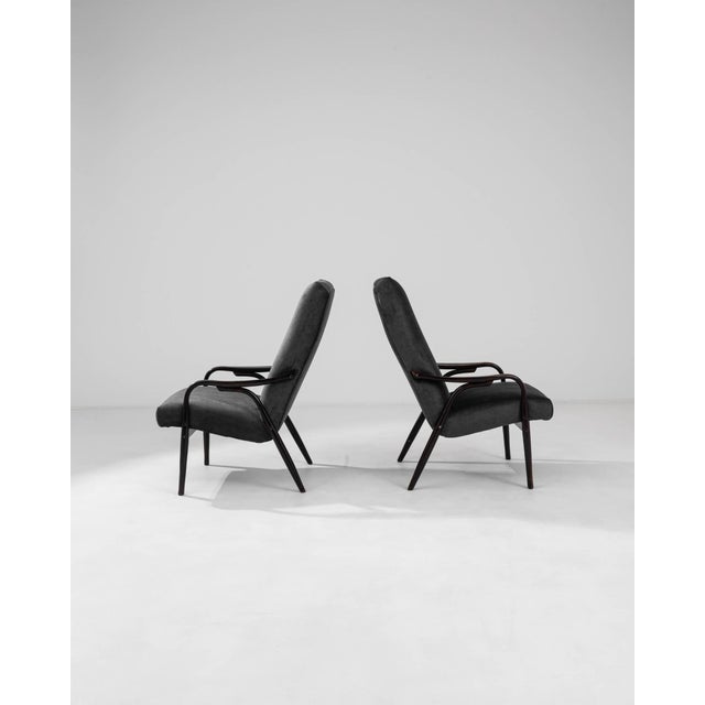 Mid-Century Modern 1960s Czech Upholstered Armchairs By TON - A Pair For Sale - Image 3 of 18