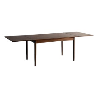 Solid Teak Extendable Dining Table With Leaves Danish Mid-Century Modern 1960s For Sale