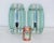 1970s Italian Veca Clear & Green Glass Wall Sconces Mid-Century Modern 1970, Pair For Sale - Image 5 of 13