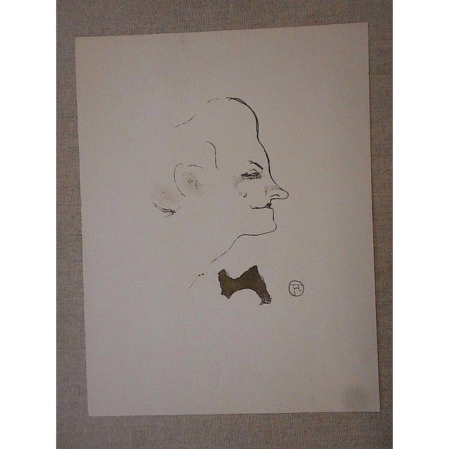 Captivating vintage color lithograph of one of Toulouse Lautrec's ( France 1864-1901 ) iconic images. Lautrec's fabulous...