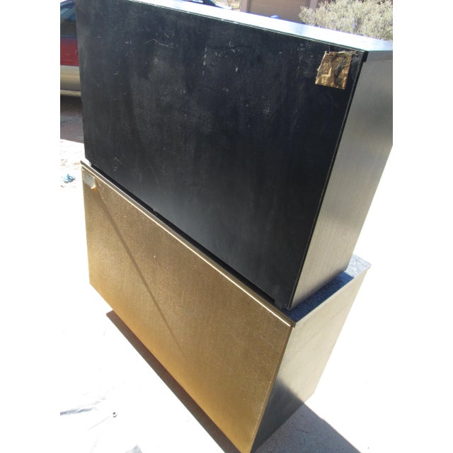 Black Mid 20th Century 2 Piece Holman Furniture China Hutch Buffet Credenza For Sale - Image 8 of 12