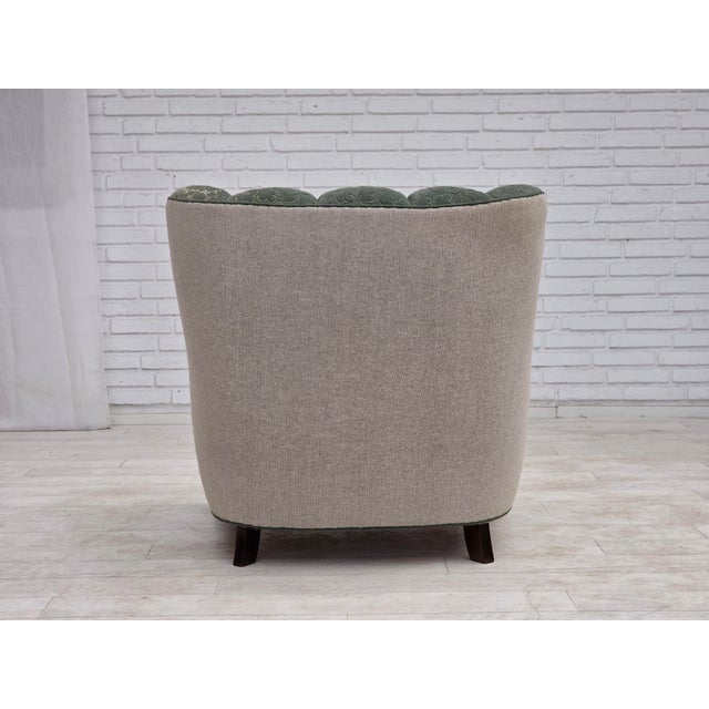 Danish Relax Chair in Furniture Wool and Oak Wood, 1960s For Sale - Image 13 of 18