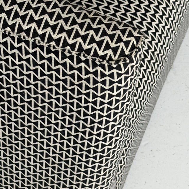 Textile 1990s Cubic Lounge Chair Attributed to Jules Heumann for Metropolitan in Alexander Girard Fabric For Sale - Image 7 of 8