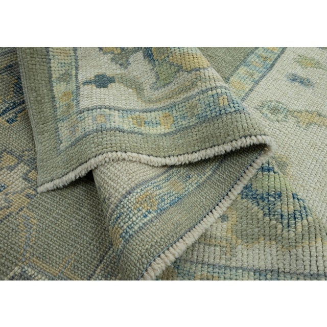 Textile Turkish Oushak Rug 5'2" x 6'3" #17585 For Sale - Image 7 of 8
