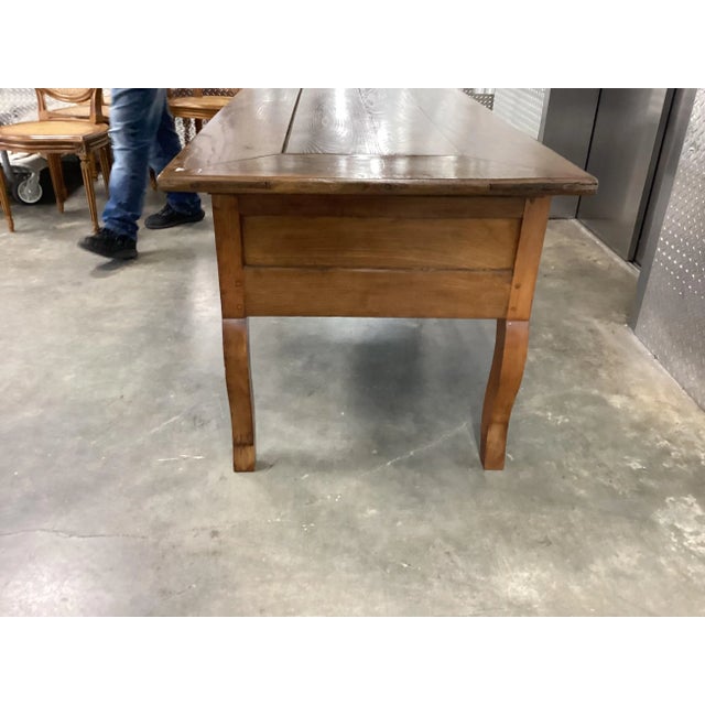 Late 19th Century French Chestnut Farmhouse Coffee Table W/Storage For Sale - Image 5 of 11