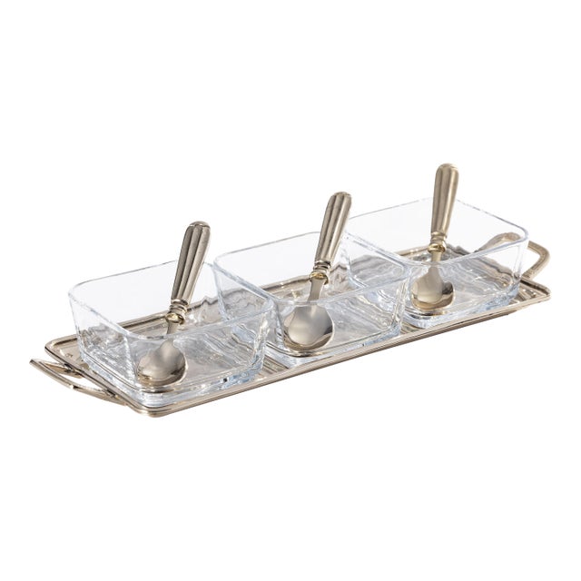 Roussillon Condiment Set with Spoons For Sale