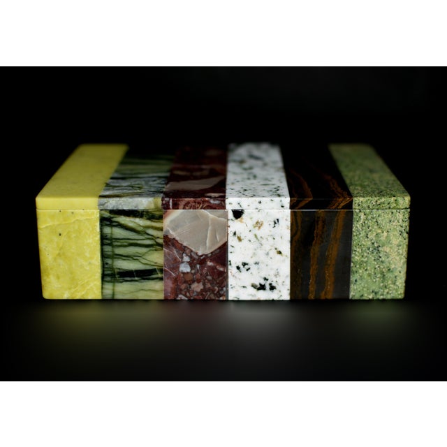 Early 21st Century Gemstone Box Serpentine Rare K3 Jasper For Sale - Image 5 of 11