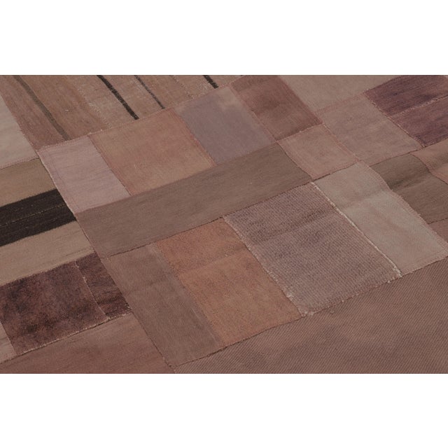 1950s Vintage Anatolian Textile With Geometric Patchwork Composition - Rug & Kilim For Sale - Image 5 of 10