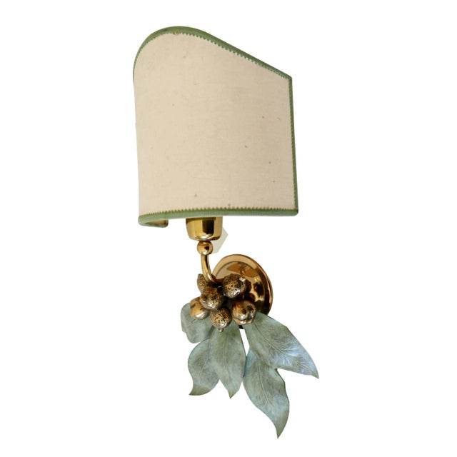 Mid-Century Bronze & Patinated Brass Sconce For Sale