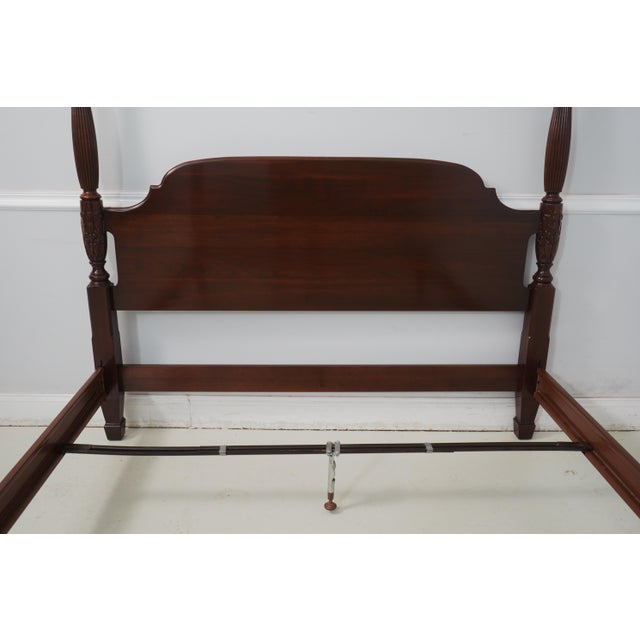 Traditional Ethan Allen Cherry Georgian Court Queen Size 4 Post Bed For Sale - Image 3 of 12