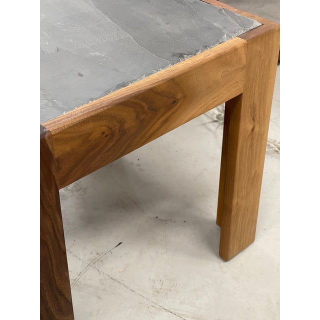 Custom Walnut and Slate Tables For Sale - Image 9 of 12