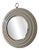 Italian Round Mirror with Sculptural Concentric Frame For Sale