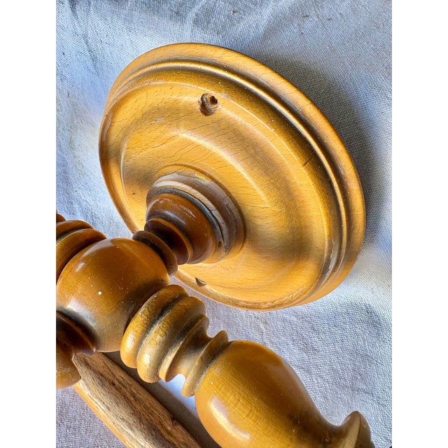 Early 20th Century French Wooden Towel Rail or Bed Canopy For Sale - Image 6 of 12